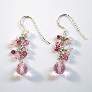 Cherry Blossom beaded earrings
