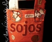 Upcycled Tote Bag, Orange Sojos Dog Food