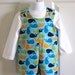 Boys Jon Jon Romper Shortalls in Whales on Blue - 3 mos to 4T - fully lined