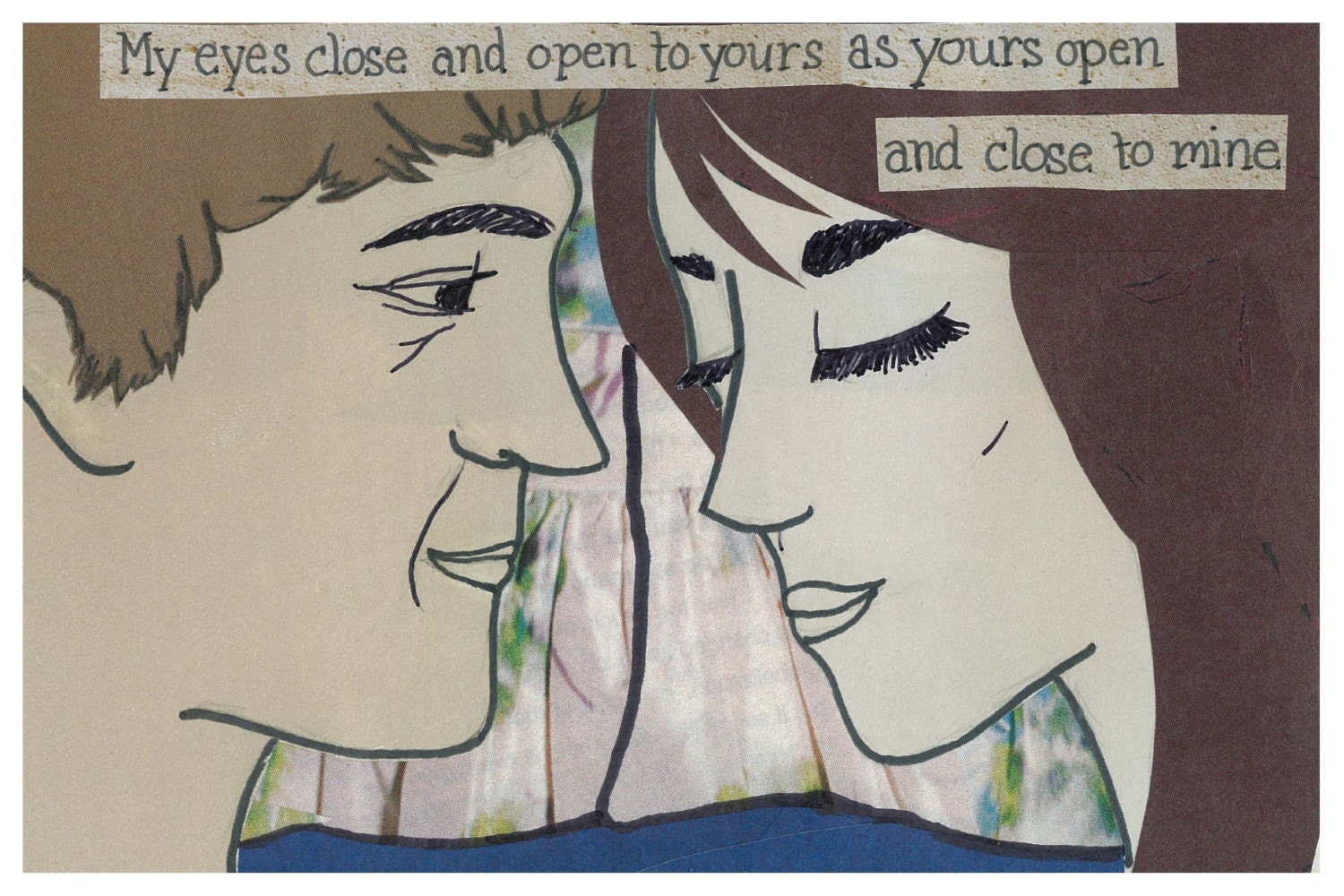 Collage Postcard- The Moviegoer- Limited Edition
