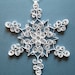Christmas Decoration: 'Icy Elegance' is a gift packaged white quilled snowflake ornament Christmas ornament tree ornament