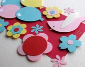 Birthday, Love card - Bird, Flowers, Balloons