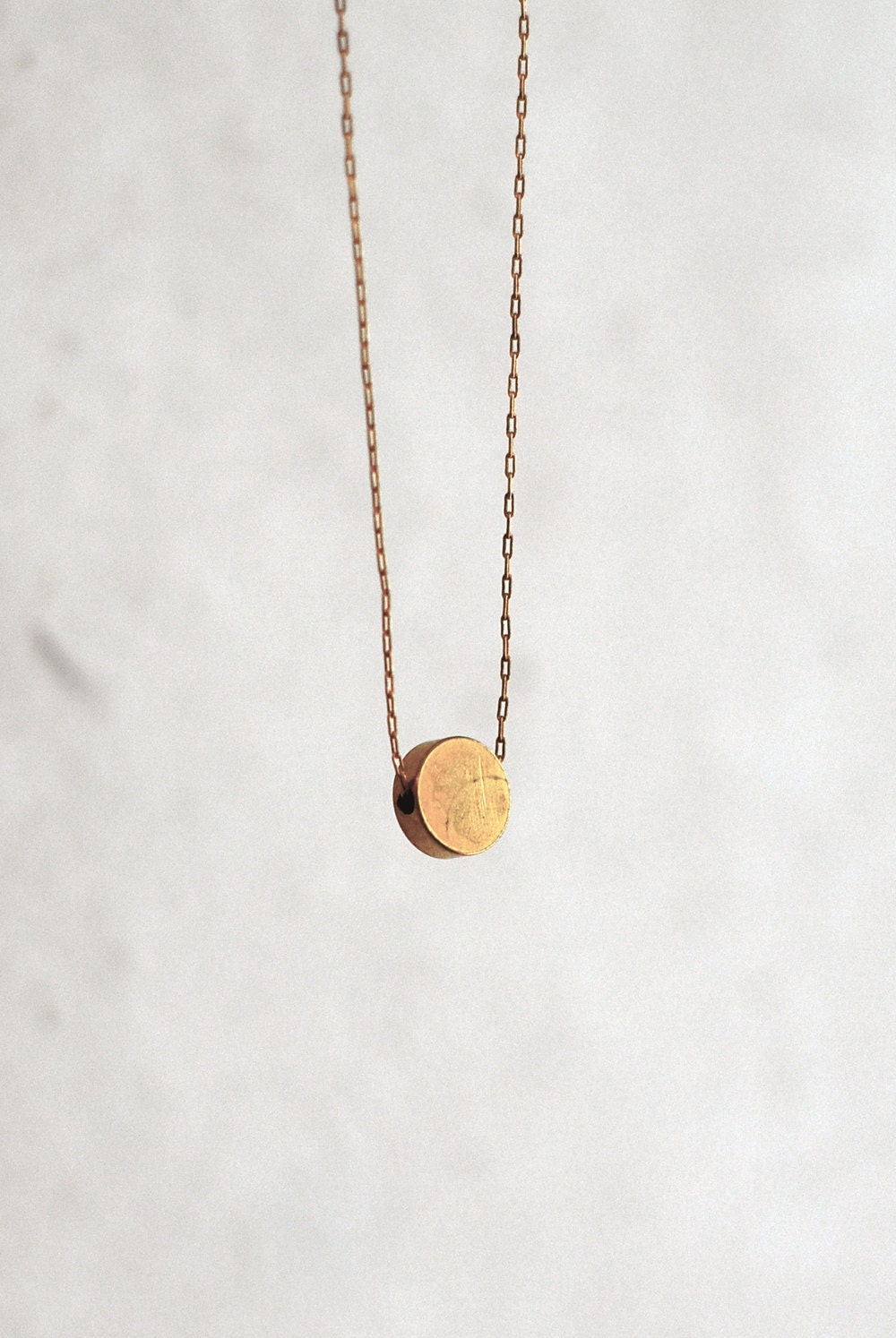 Brass Circle Necklace