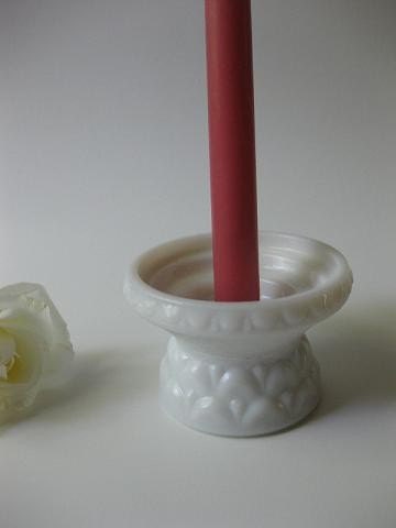 Vintage Unique and Versatile Milk Glass Candleholder