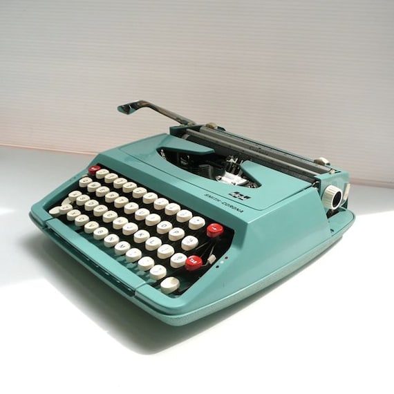 Turquoise Smith Corona Typewriter