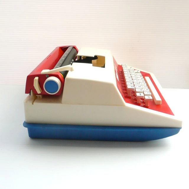 RESERVED/Sear's Holiday 2 Child's Typewriter England Red White & Blue