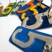 Number 5 Key Chain - Recycled License Plates