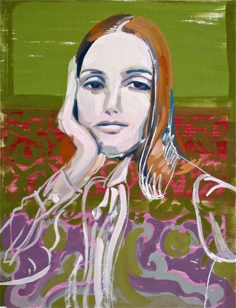 Vintage Portrait of not ALI - digital Art print by Gretchen Kelly