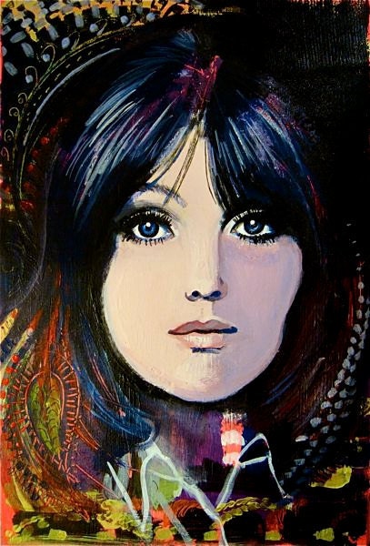 Vintage Portrait of the "Shrimp"- digital Art print by Gretchen Kelly