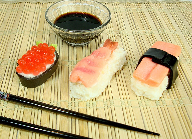 SALE 20% OFF - Sushi Soap Set - Goat's Milk Soap Bar 3-pack