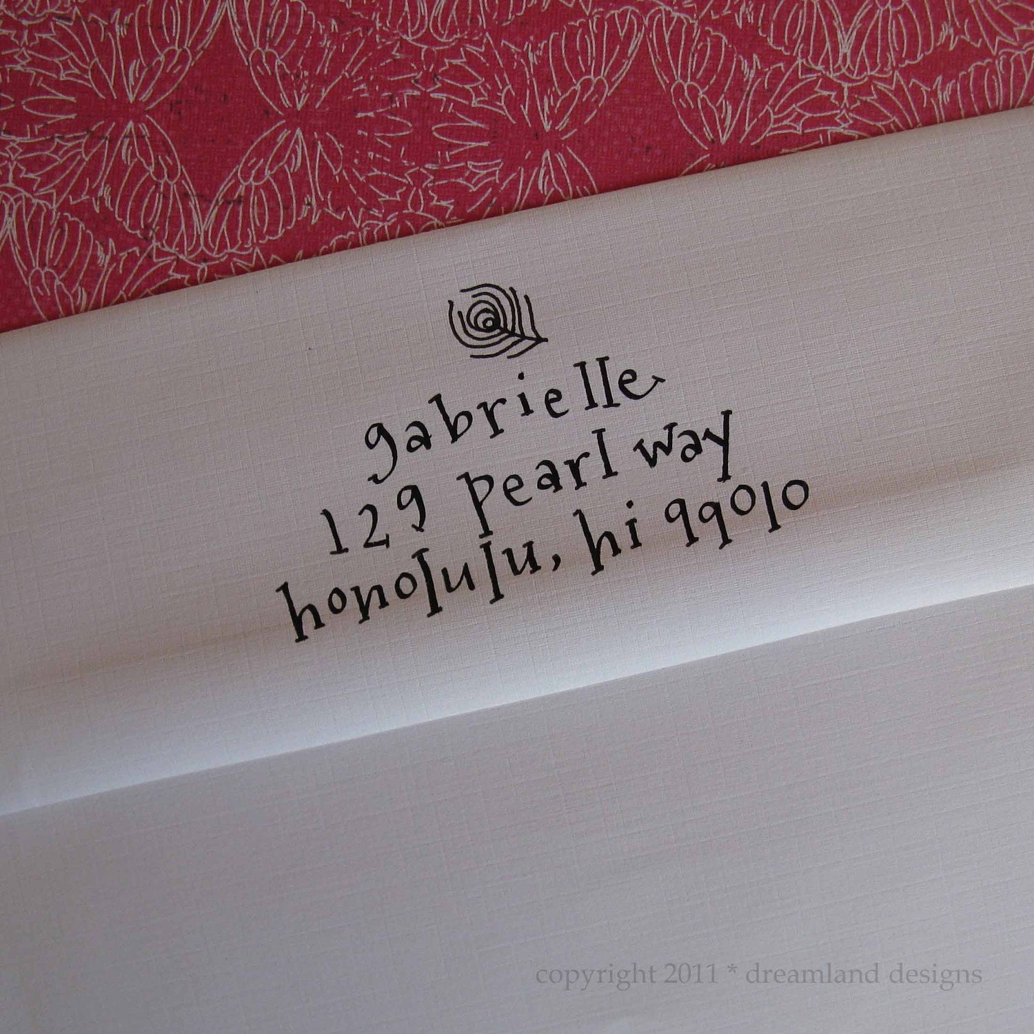 Custom Address Stamp in your choice of self-inking, red rubber or polymer