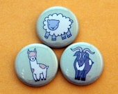 Woolly Mammals Button Set