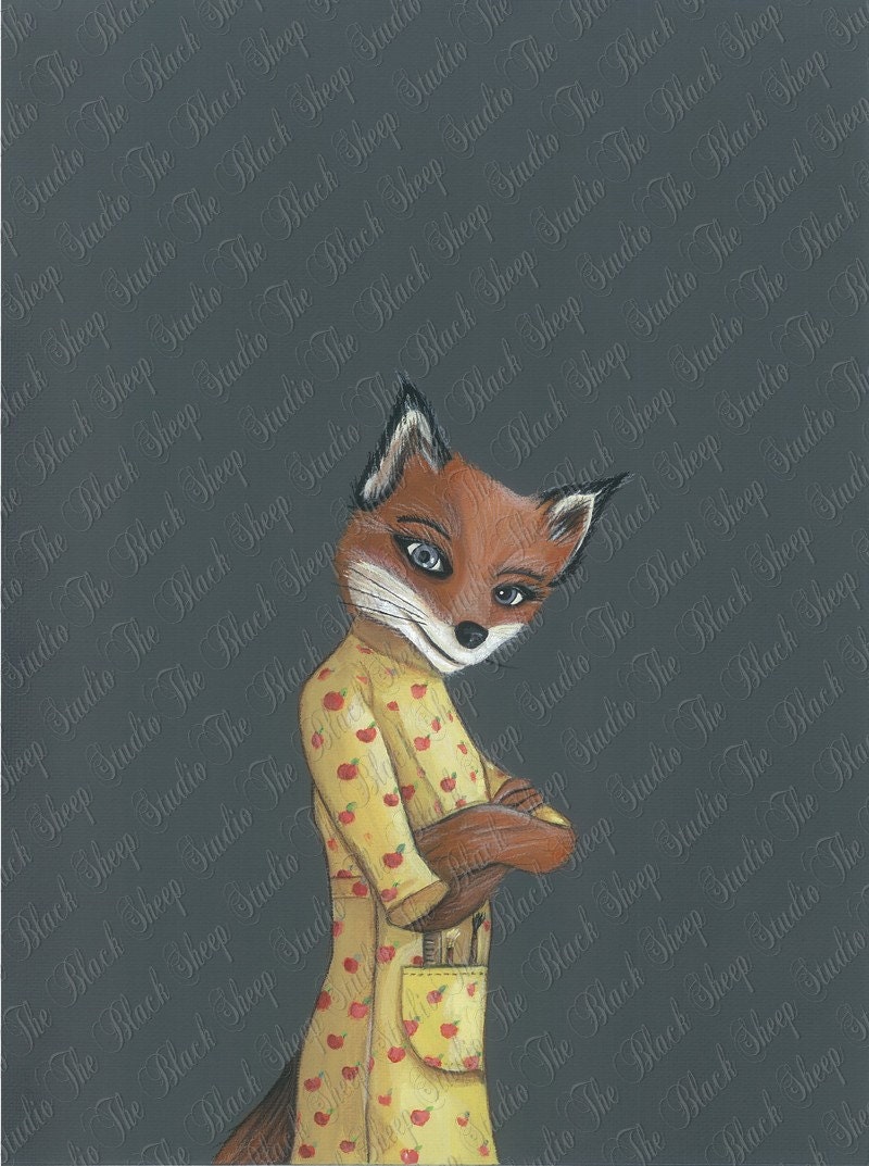 Fantastic Mr. Fox Mrs. Fox - Print