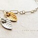 Metallic leaf bracelet, tiny clustered gold leaf bracelet, delicate everyday jewelry, bridesmaids bracelet