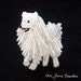 Beaded American Eskimo or Samoyed dog pin/ pendant art jewelry brooch (Made to Order)