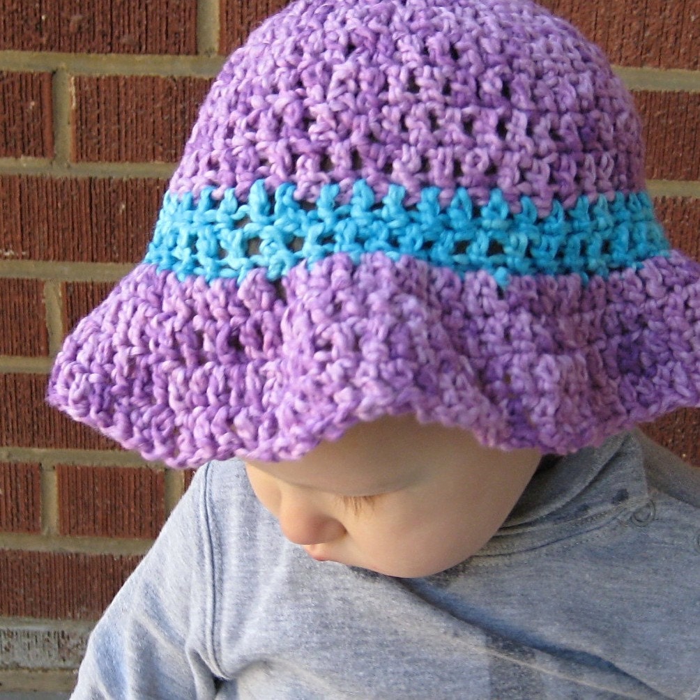 Crochet Pattern -- Baby Sun Hat -- Three Sizes