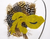MUSTARD YELLOW BIRD /// Feather Headband