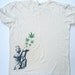 Hemp Mens Tshirt - Buddha Hemp Leaves - Hemp the renewable solution - hand printed