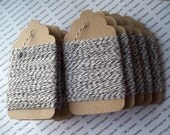 Black Baker's Twine 75 feet on a Chipboard Hanging Tag by Annie42 - AR Creations on Etsy