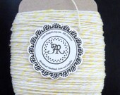 Bakers Twine 1 DOLLAR Sale - 25 Yards New BANANA YELLOW on a Big Chipboard Tag for Scrapbooking, Card Making, Party Favors