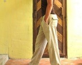 Ready to ship Men's 100 percent hemp pants...Natural  (all sizes)