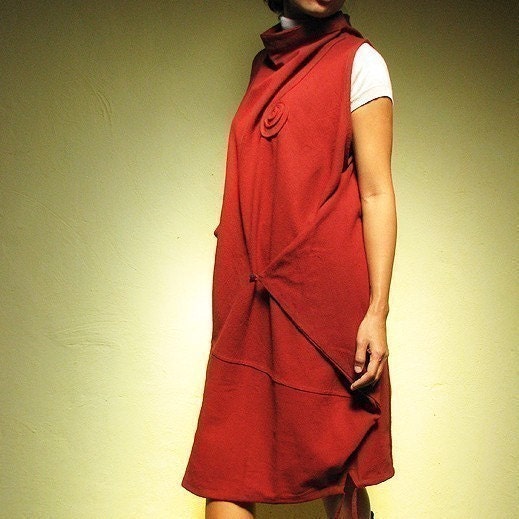 Tulip dress swirl...Red (one size fit most)