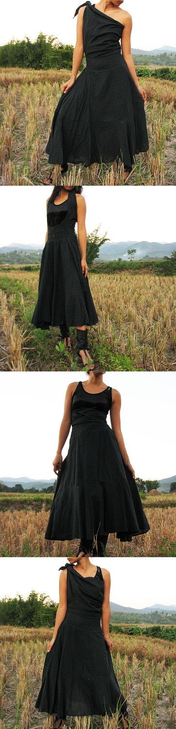 If I could maxi dress...Black..1 dress 10 ways to wear, M,L,XL,XXL