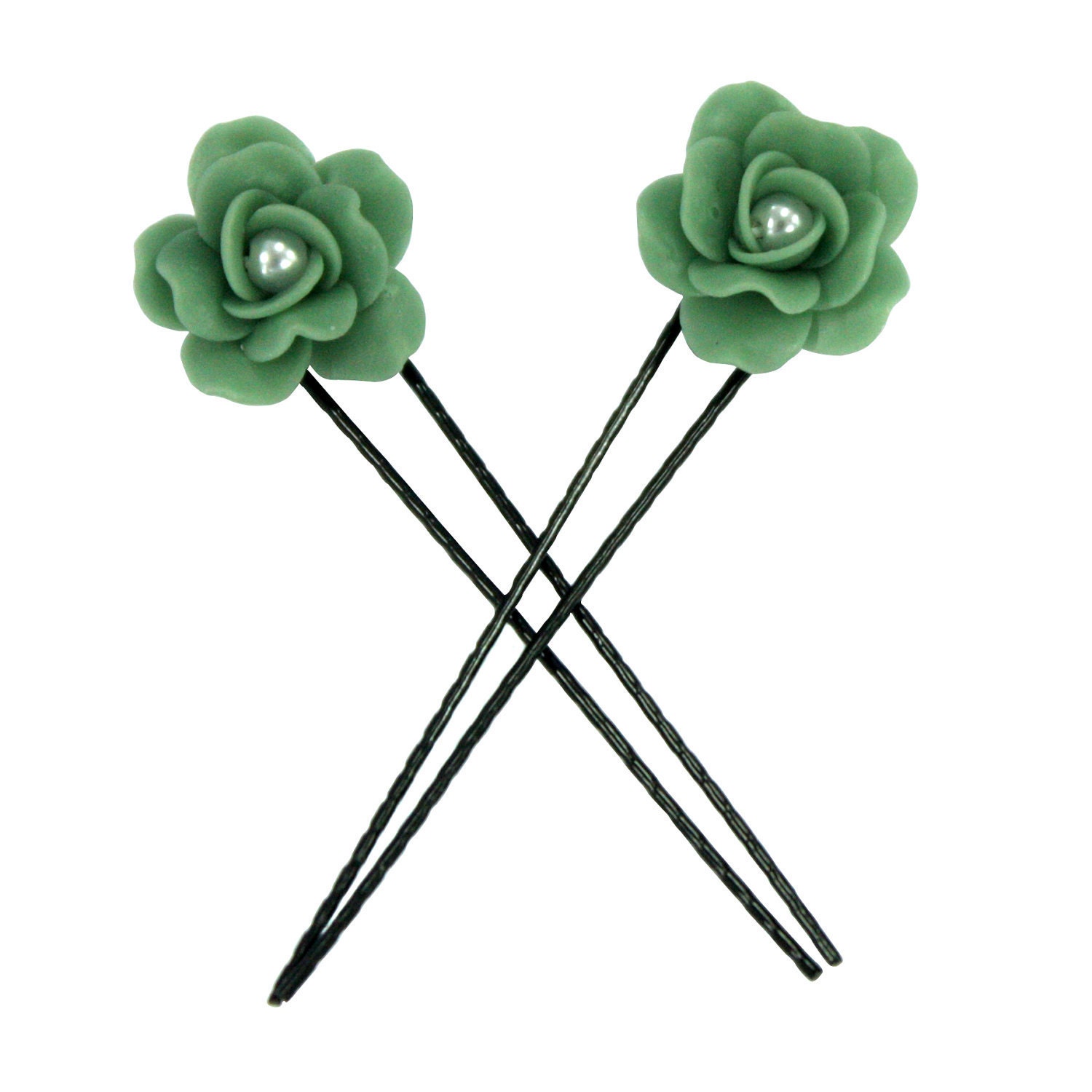 Miniature Roses Hair Pin Polymer Clay Jewelry, Handmade Gifts for Her