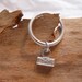 Sterling silver double sided fish charm ring