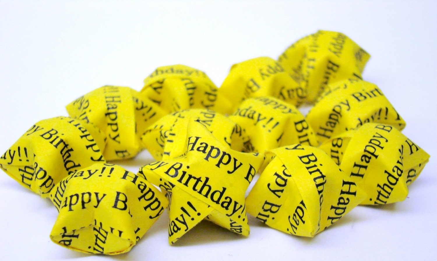100 Origami Lucky Stars - Happy Birthday - You Pick the Color(s)