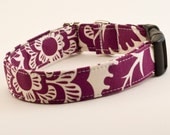 Floral Purple Handmade Dog Collar
