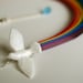 Here Comes the Sun - rainbow, dove and last drop of rain - NECKLACE -