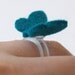 FELT BUTTERFLY RING -TEAL- Baby