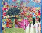 Quilted Fiber Art  Wall Hanging What A View