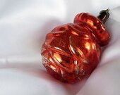 Vintage Red Cabbage Rose Large Christmas Ornament