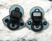 Vintage Earrings Chunky Eighties Artisan E3790