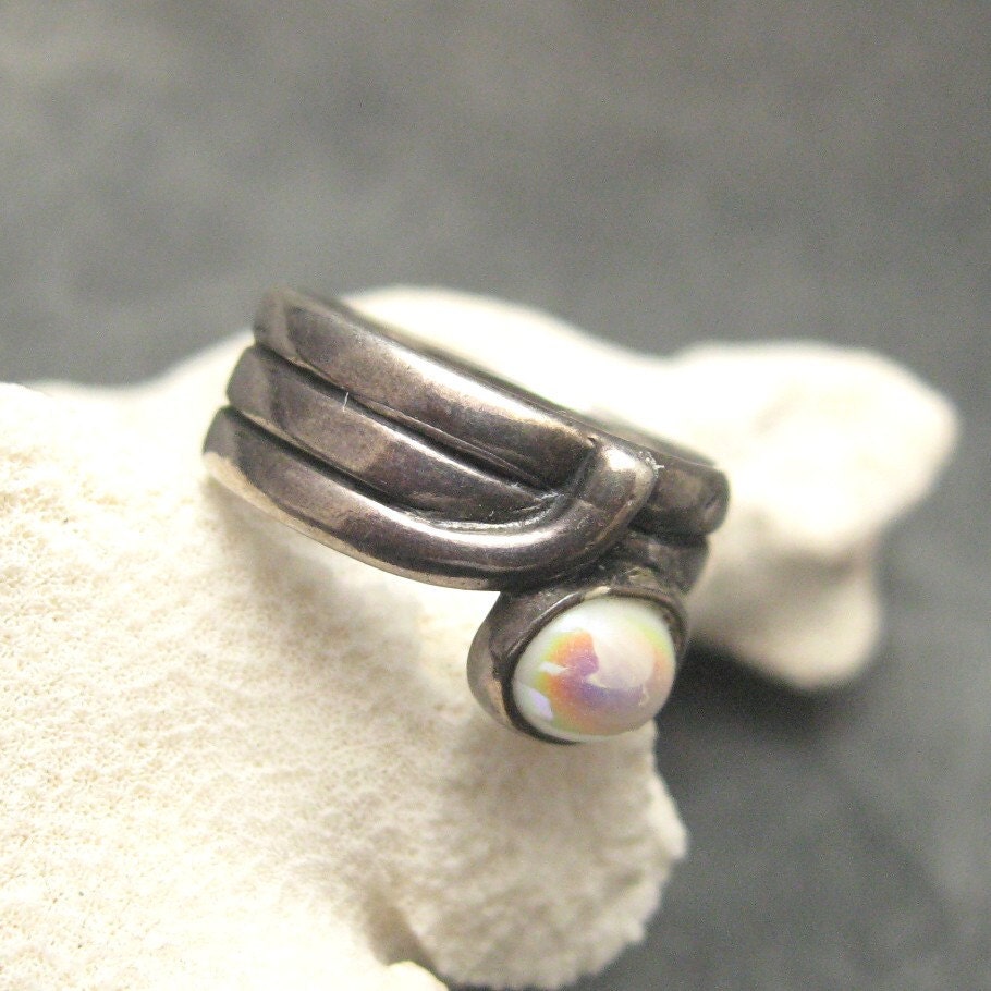 Wide Sterling Ring Unique Coil R4542