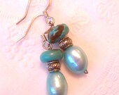 Aqua Blue Pearls & Turquoise
