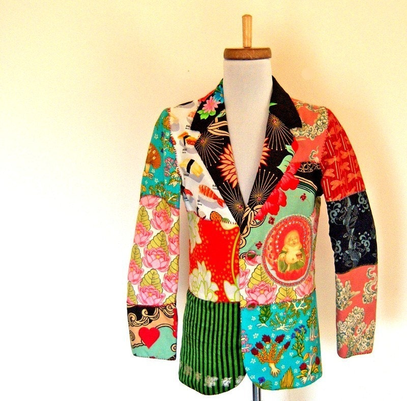 BUDDHA'S DELIGHT Custom Patchwork Jacket..Man or Woman DeepBlueC Boutique