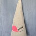 linen tea towel - bon design in neon pink