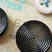 concentric circles glass vintage buttons