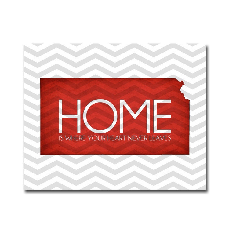 Kansas HOME - 8x10 Digital Art Printable - JPG 300dpi to Print On Your Own - You Choose the COLOR