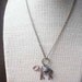 Elephant Pendant Tribal African Safari Zebra Stripe