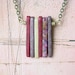 Spikes Pendant Ceramic Spikes Necklace in Shades of Deep Red and Lilac Gift Box