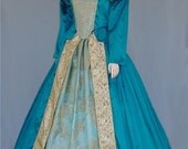 MADE TO ORDER Elizabethan / Shakespearean Renaissance Gown, Silk and Brocade, Choice of Colors