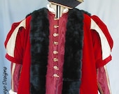 MADE To ORDER Mens Tudor Renaissance  Henry  VIII Costume, 4 Elegant Pieces