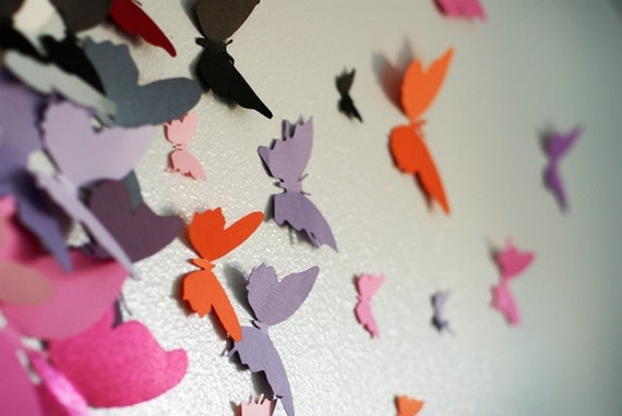 30 3D Butterfly Wall Art Circle Burst