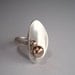 Delicious, Repurposed, handmade Sterling Silver solid 9ct Gold ring