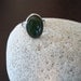 Sterling silver and green jade ring. Size 7.5