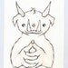 original illustration - listening monster